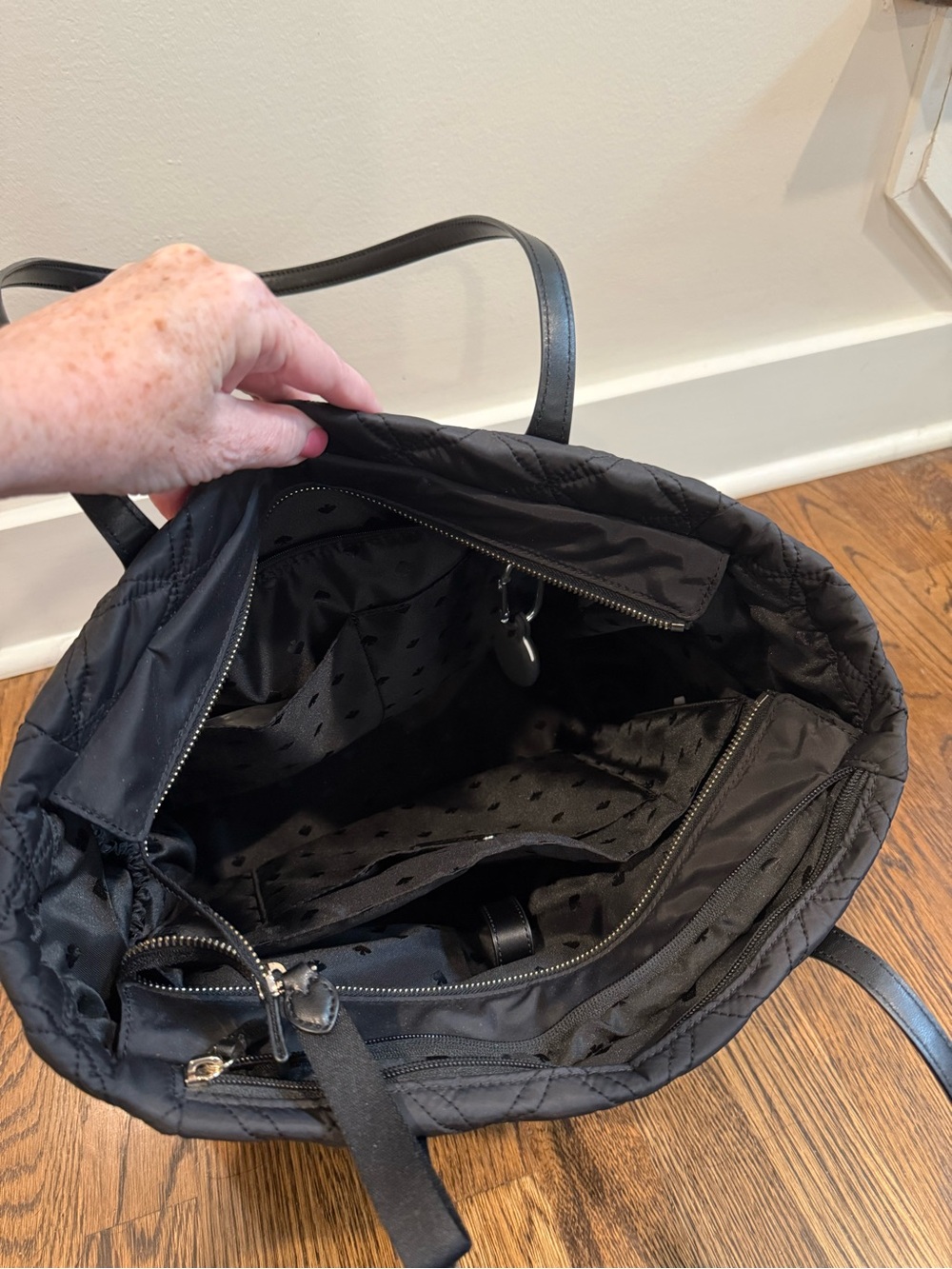 kate spade Quilted Black Tote Bag - Picture 3 of 9
